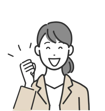 スーツを着た笑顔の女性