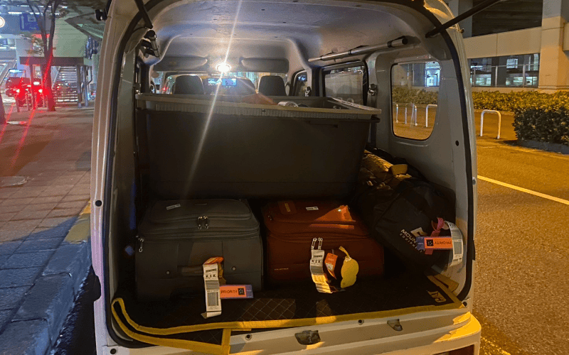 沢山荷物を積載